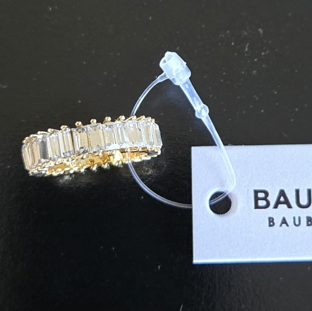 BaubleBar Gold and Silver Crystal Ring